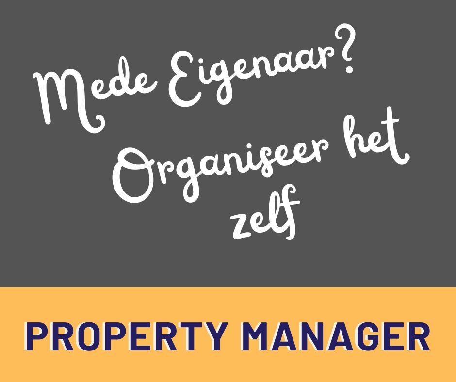 doe het zelf syndicus, bord met tekst organiseer het zelf